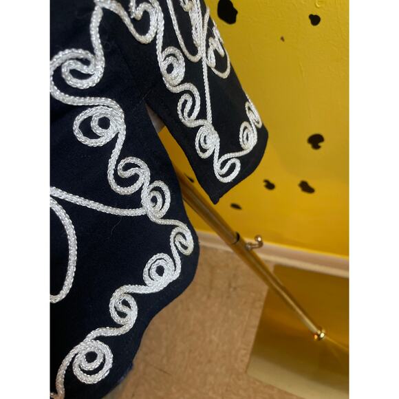 Lauren Michelle Metallic Embroidered Top | Boho Glam | Festival Ready - Picture 2 of 7